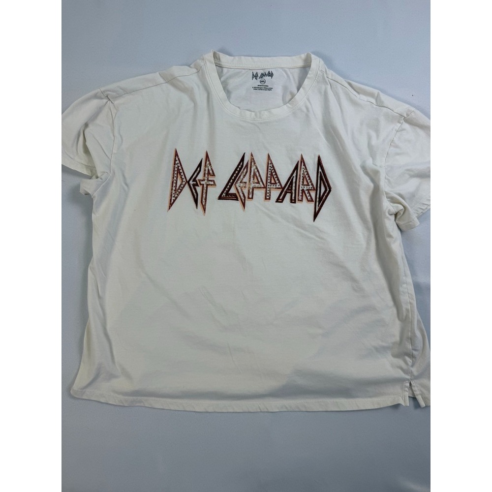 Def Leppard White Graphic Band Tee Oversized XXL 2024